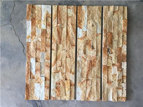 Natural Stone Quartzite Stone Veneer , Rust Slate Mini Panel Cultured Stone