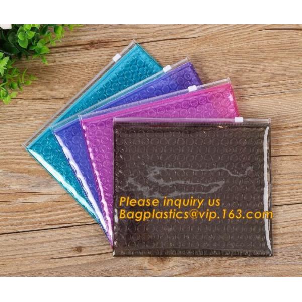 Mini small pouches k bags with slider zip plastic bags zipper bubble mailers