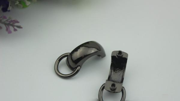 Metal bag part gunmetal color 35 mm zinc alloy handbag arch bridge with nickel free