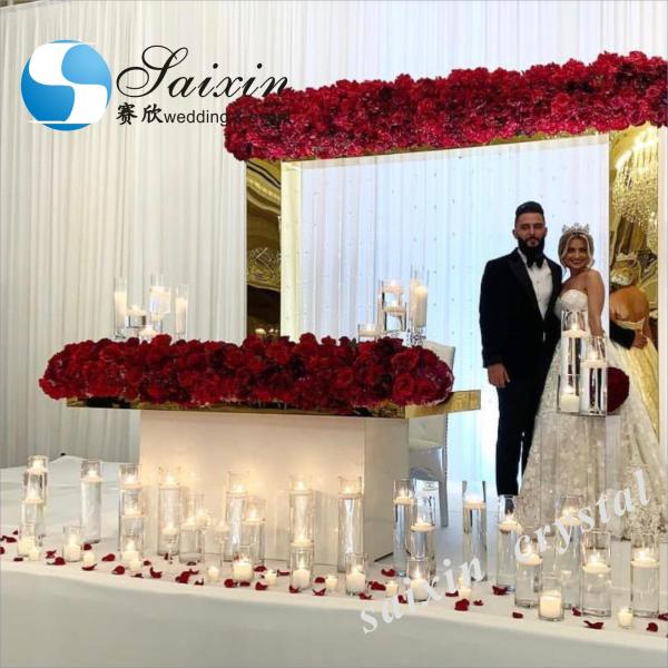 Уникальный золотой сладости акриловый столик торта столик для свадебной вечеринки