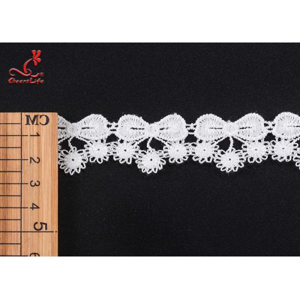 Water Soluble Floral Guipure Lace Fabric For Women Dresses / Skirt