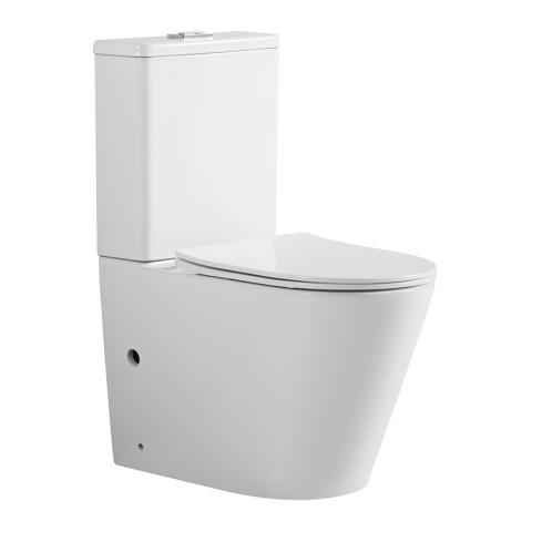 European Luxury Ceramic Floor Mounted Close Coupled Two Piece Toilet Manufacture Rimless Wash Down