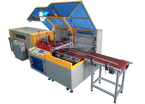 220V 3.5KW Vertical Heat Sealer , Automatic Shrink Wrap Machine For Candy Box