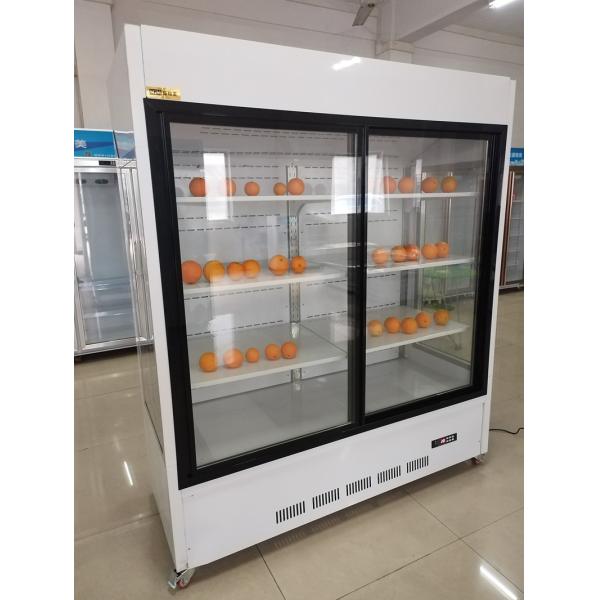 Vertical Commercial Fruit Display Cooler 1300L 220V/50Hz Power Supply