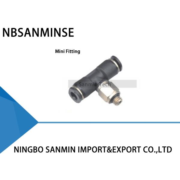 PB - C Compact One Touch Fitting Mini Fittings Plastic Male Branch Tee Fitting Pneumatic Push In Connector Sanmin