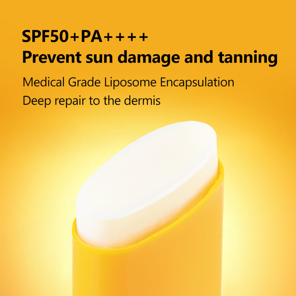 OEM ODM customized SPF 50 face cream sunscreen UVAUVB protection repair face care sunscreen stick is not greasy