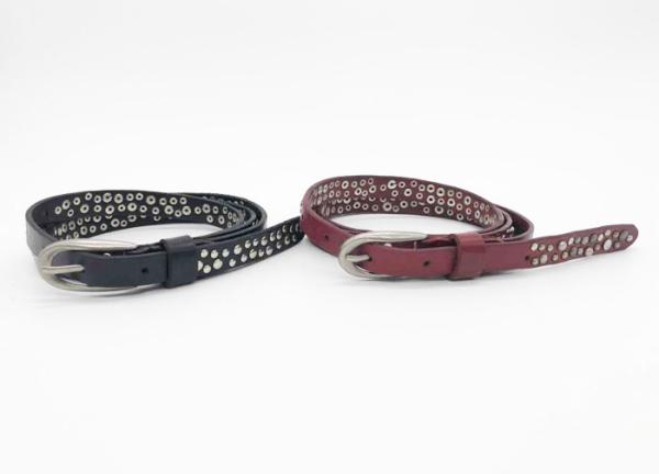1.3cm Width Studded Waist Belt , Cool Studded Belts 95 - 125cm Length
