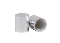 Matte Aluminum Perfume Bottle Caps de prata com a peça interna levantada do PE