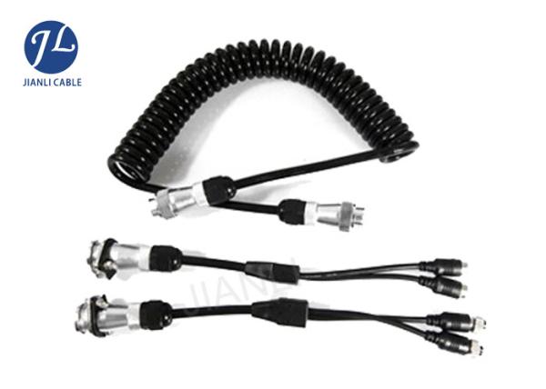 CCTV DVR Dual Camera Extension Cable For Cars 7PIN Trucks to Trailers Caravans
