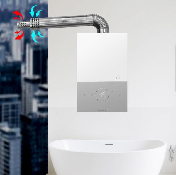 10L Tankless Instant Gas Water Heater Touch Control Natural Gas for Household Use