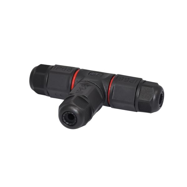 M19 Screw Plastic Case T Electric Power Connector IP68 Field Assembly 3 Ways Connector Be Connected Cable