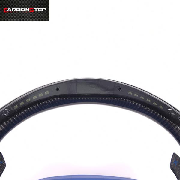 Blue Universial Fitment Land Rover Steering Wheel Carbon Fiber Standardized Size