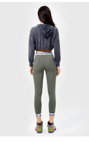BSCI Sexy Long Sleeve Pullover Crop Top Hoodie / Cropped Pullover Sweatshirt