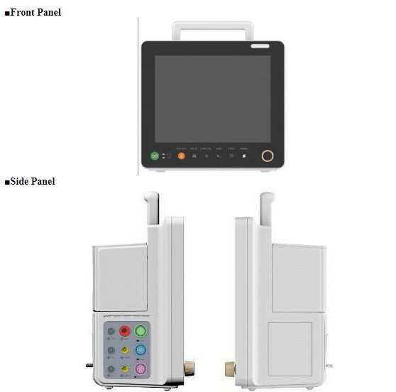 Здоровье больницы новых продуктов медицинское монитор аварийной ситуации машины скорой помощи 12,1 дюймов ветеринарный терпеливый
