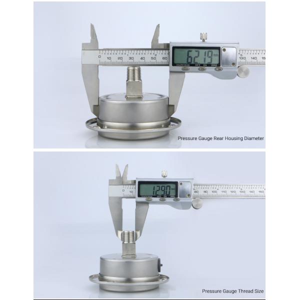 2.5-inch 16bar Back Connection 304ss Hydaurlic Manometer for Heavy Duty Applications