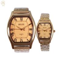 Vente à chaud mode OEM / ODM quartz couple montre montre en acier