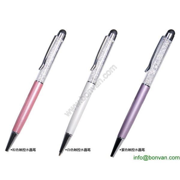 metal Crystal gift promotional printed ballpen, advertising Crystal metal pen