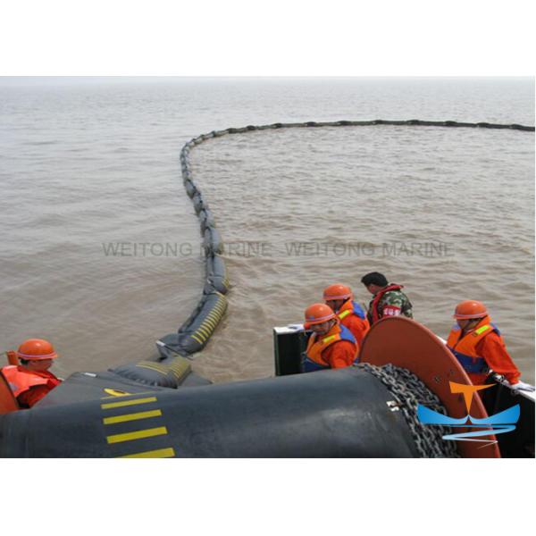 PVC Floating Oil Containment Booms Wonderful Oil Stagnant Ability For Emergency Laying