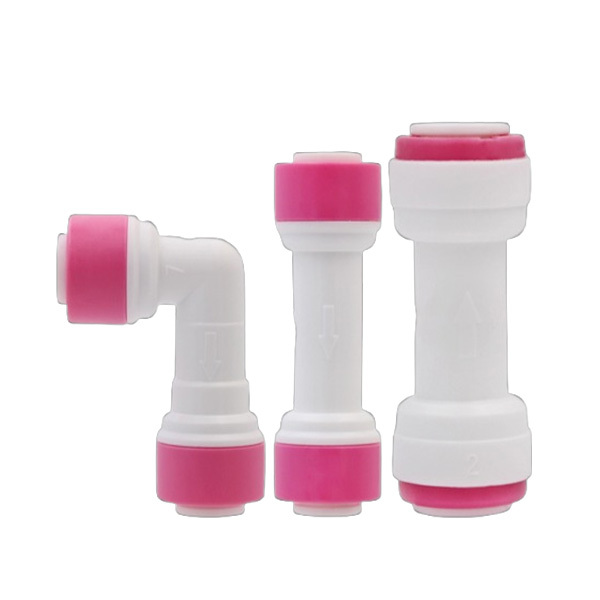 Quick Connector Straight Thread Elbow 1/4" 3/8" One Way Check Valve For Reverse