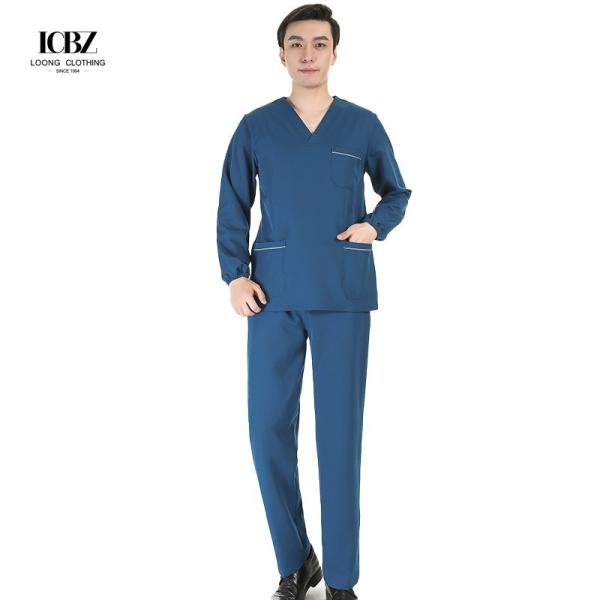 Polyester Spandex Medical Scrubs Uniform for Women and Men in Fashionable Design