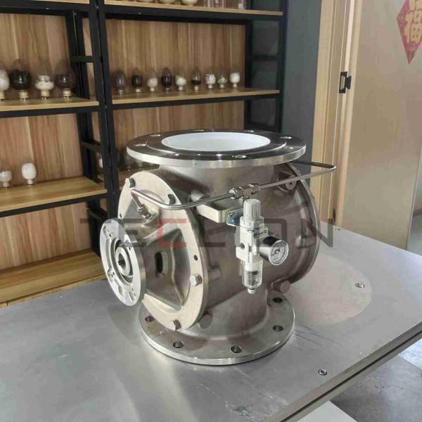 ANSI PN10 150lbs en acier inoxydable soupape rotative de serrure d'air avec forage de bride