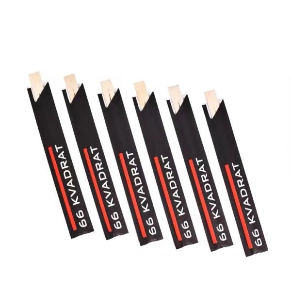 Bastões de bambu descartáveis ecológicos com impressão de logotipo personalizado em embalagem OPP