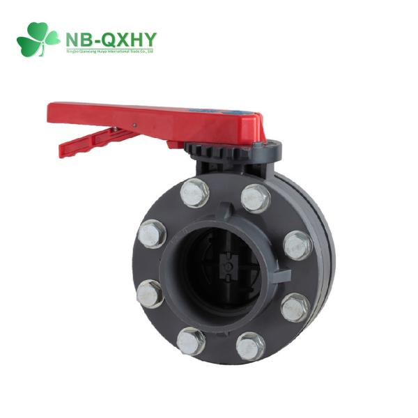 NB-QXHY CPVC UPVC 304 DN50-200 DIN Válvula de borboleta de água de PVC padrão para industrial