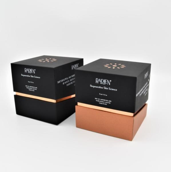 Tonalizador rígido de empacotamento cosmético do limpador das mulheres dos homens do FSC das caixas do creme de cara exterior