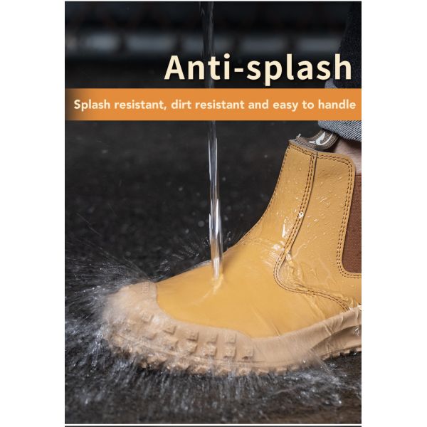 Suede Leather Chelsea Safety Shoes Steel Toe Safety Boots Kevlar Work Shoes Slip-Resistant Rubber Work Boots For Industrial Work