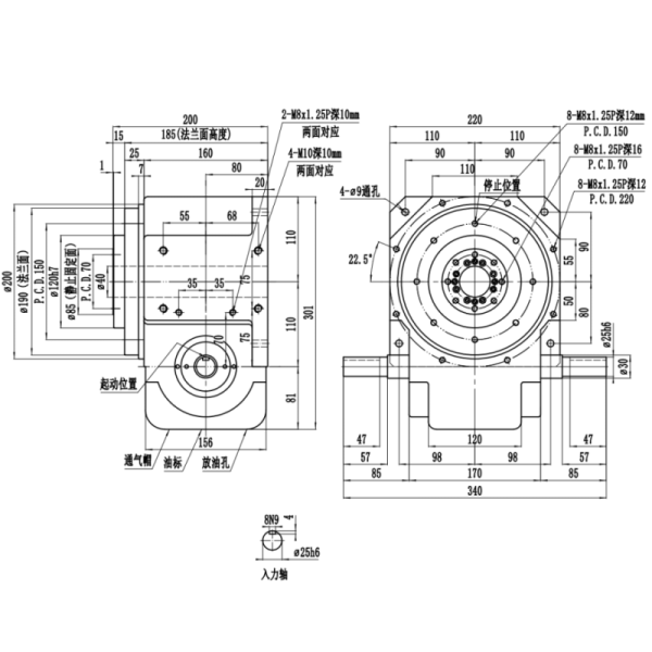 Heavy Load Handling Cam Indexers With Hollow Shaft For Industrial Machinery
