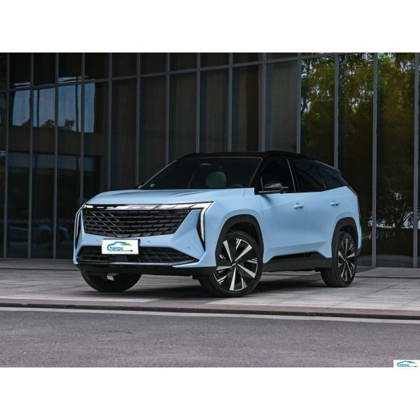 Discover the Gas-Electric Hybrid Boyue L Compact Car by Geely with Dark Interior Color