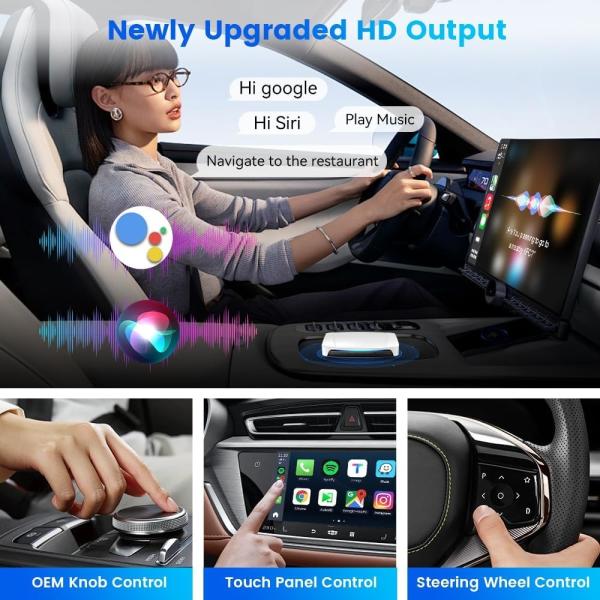 Carlinkit Tbox UHD TV Box Android 13 Wireless Adapter CarPlay AI Box SM6225 8Gb Adapter 4K HD Video Output