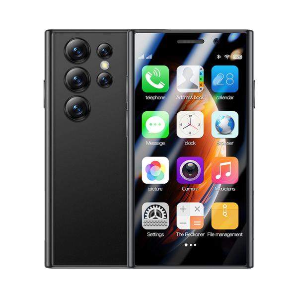 Black Mini Pocket Smartphone 2500mAh Battery Face ID GPS WiFi OTG 2+16GB Type C