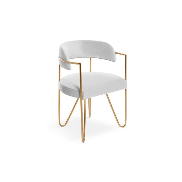 Metal Frame Chair Home Furniture Living Room Chair Fabric Lounge Chair Fauteil  Velvet Armchair