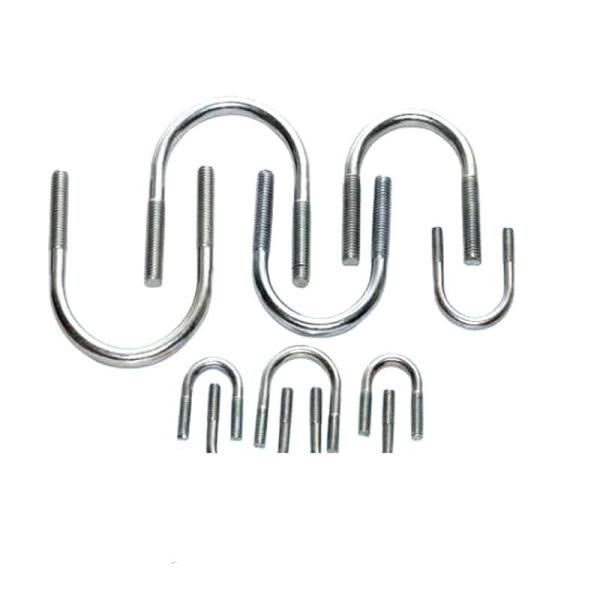 Zinc Plated Threaded U Bolt Carbon Steel With Nuts DIN/ASTM/BS