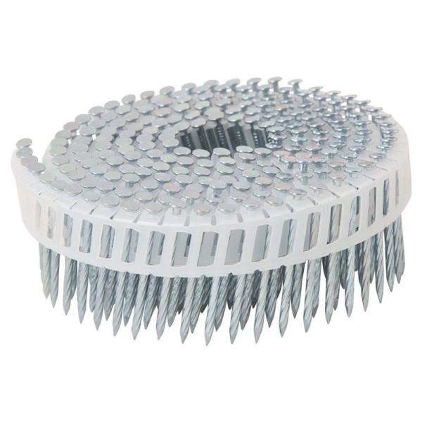 2,5 x prego ordenado galvanizado eletro da bobina da pata do parafuso de 32mm folha plástica