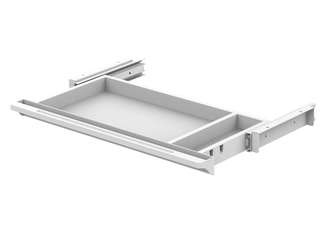 Plastic Lift Desk Accessories Hidden Under Desk Drawer For Laptop Storage Tray 505mm