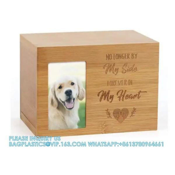 Pet Memorial Urns Cremation Urns Box Photos Frame Dog Cat Wooden Coffin Casket Wooden Urn - Pet Urns