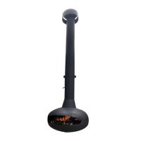 puits brûlants en bois suspendus au plafond du feu de la cheminée 80m2 de 2.6ft