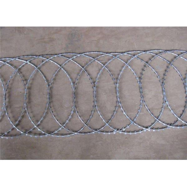 Combat Safety Razor Blade Barbed Wire  On Top Of Fence Hot Dipped Galvanized