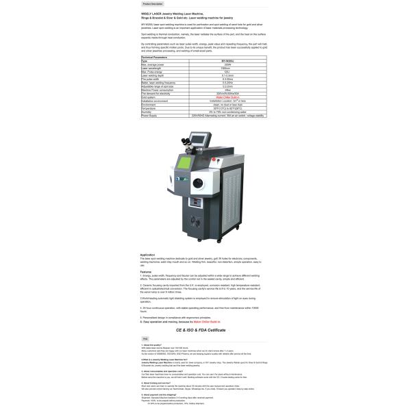 200W Jewelry Laser Welding Machine , 30A Silver Soldering Machine