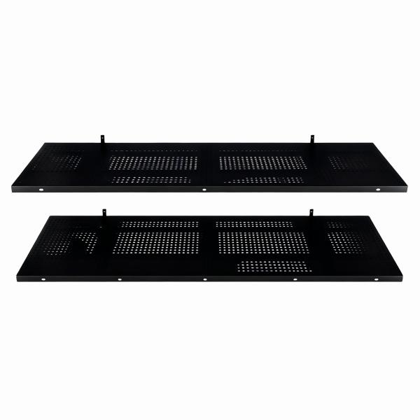 2 Pack Heavy Duty Garage Wall Shelves 500LBS Capacity 47x18in One-Piece Stamped Reinforced Steel Bracket Rack