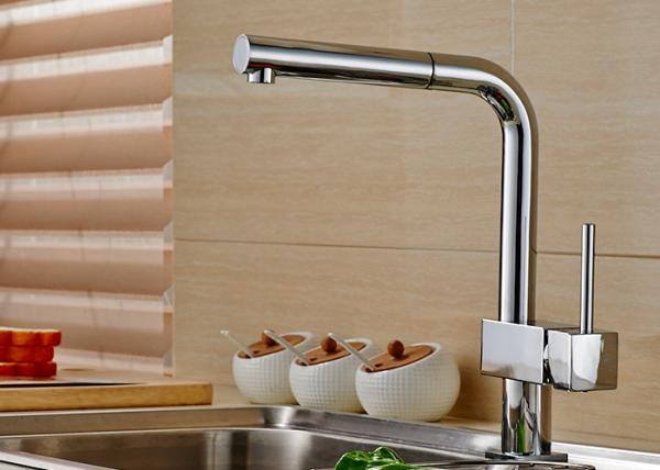 Plastic Pull Out Sprayer Kitchen Basin Faucet Ceramic Cartridge Type ROVATE