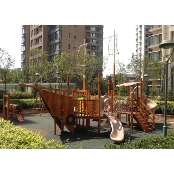 Boat Theme Wooden Park Equipment Smaller Playground Outdoor
