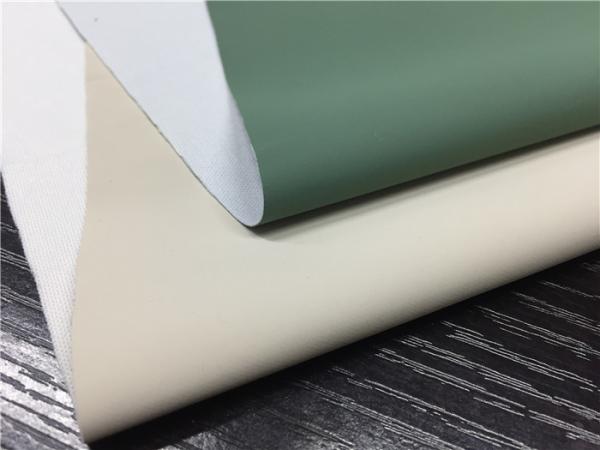 0.45mm Pea Green Color Pu Synthetic Leather Coated With Release Paper