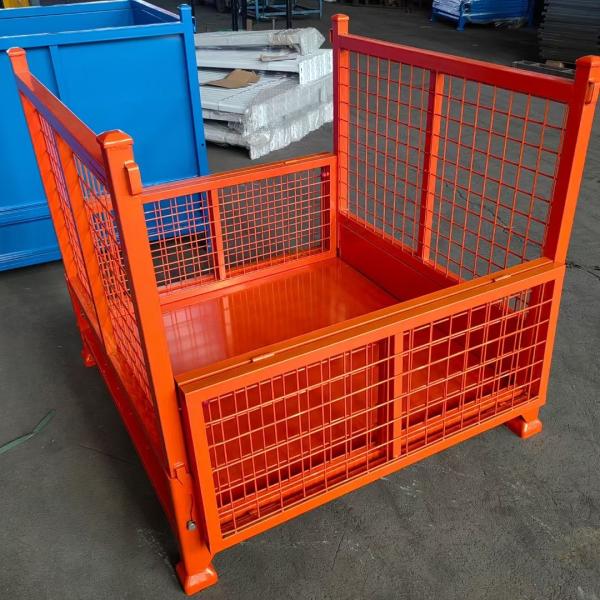 Sturdy Warehouse Storage Steel Metal Pallet Racks Orange Steel Shelf Tray