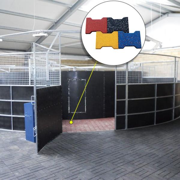Dog Shaped Rubber Horse Walker Mats For 36ft Diameter X 6ft 6in Walkway
