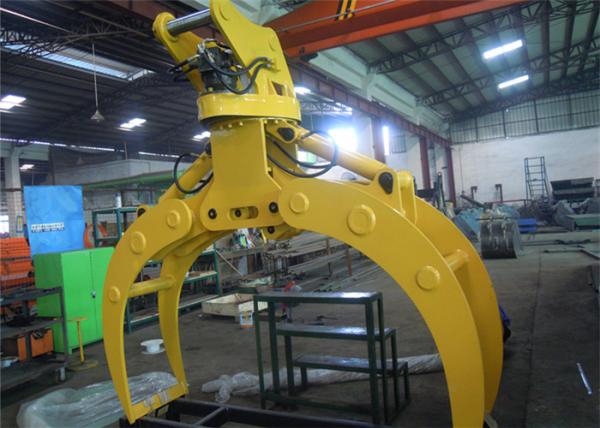 360 Degree Rotating Wood Grapple Attachment For Excavator Komatsu PC200