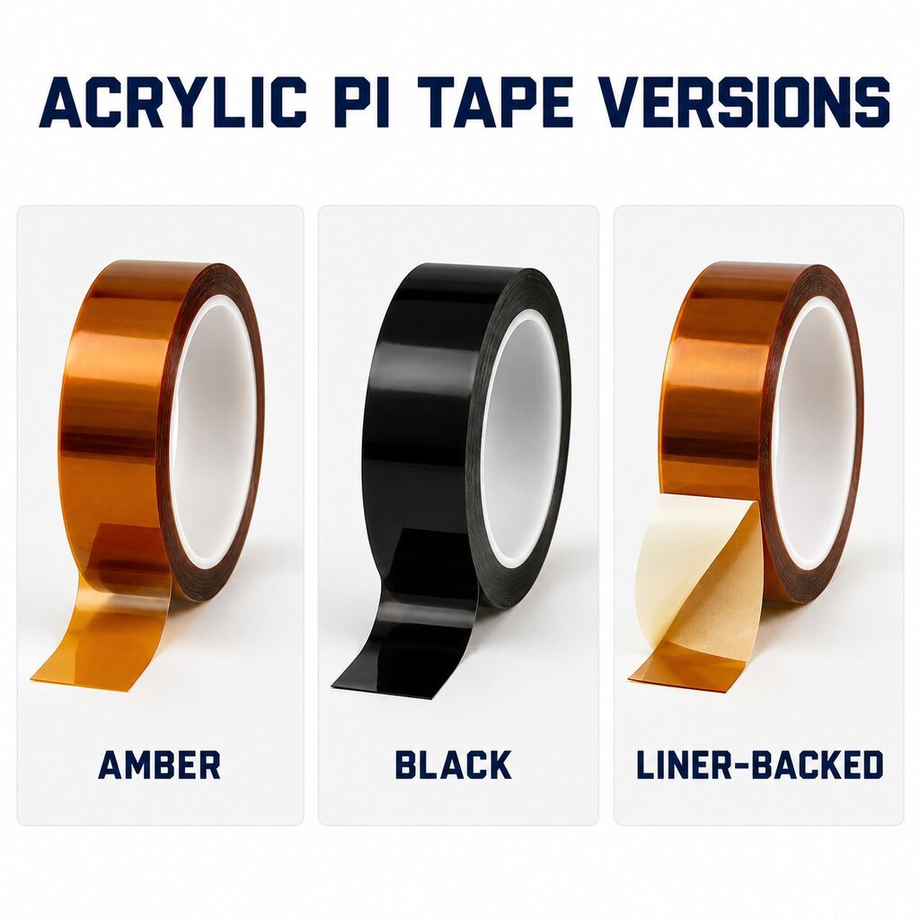 Acrylic Adhesive Polyimide Tape (Acrylic PI Tape / Electrical Insulation Tape) – Single-Sided Acrylic Adhesive for Coil Wrapping, Lead Fixing and Die-Cut Insulation