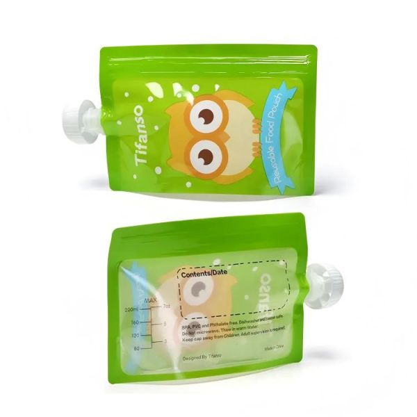 90g Apple Puree Baby Food Spout Bag With Anti-Swallowing Lid